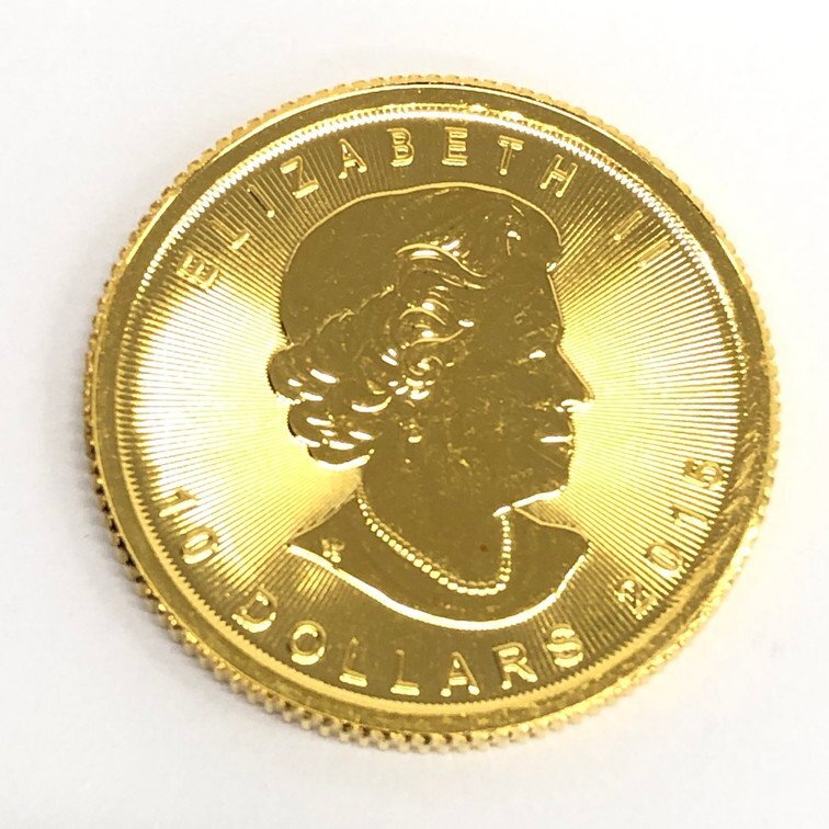 K24 золотой деньги Canada Maple leaf золотая монета 10 доллар масса 7.7g[CEAA7053]