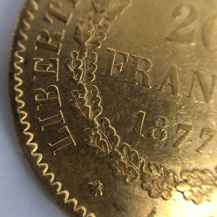 K21.6 金貨幣 フランス 20フラン 重量6.4g【CEAA7034】の画像4