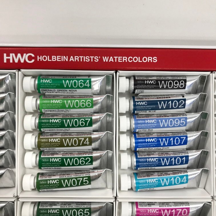 holbein ホルベイン 透明水彩絵具 5ml 60色 HWC W411 未使用品 4点セット【CEAE8031】の画像4