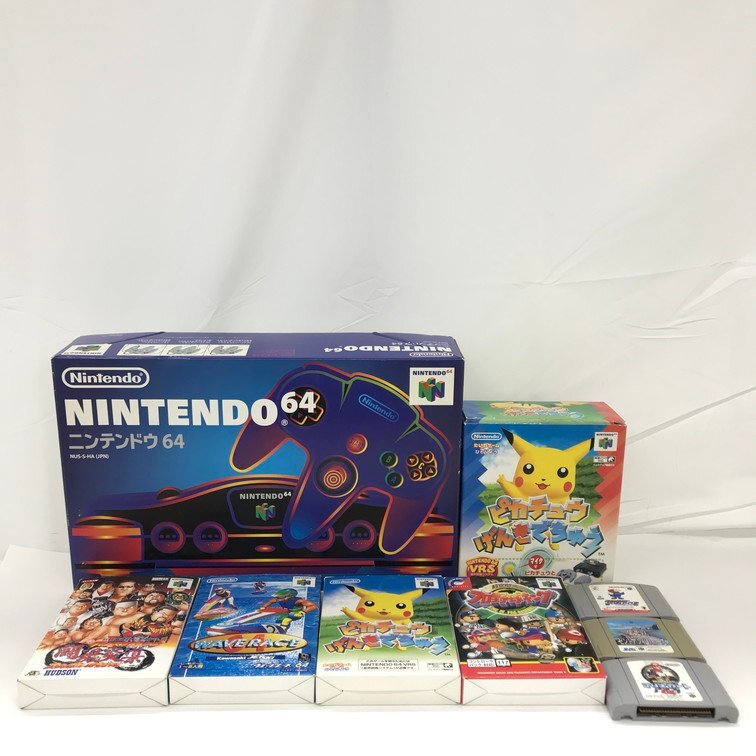 Nintendo 任天堂 ニンテンドー64 本体 箱付 / ゲームソフト おまとめ セット【CEAD8022】の画像1