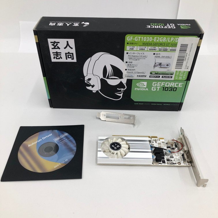 NVIDIA 玄人志向 GeForce GT1030 2GB EX OC White LP グラフィックボード【CEAD1010】の画像1