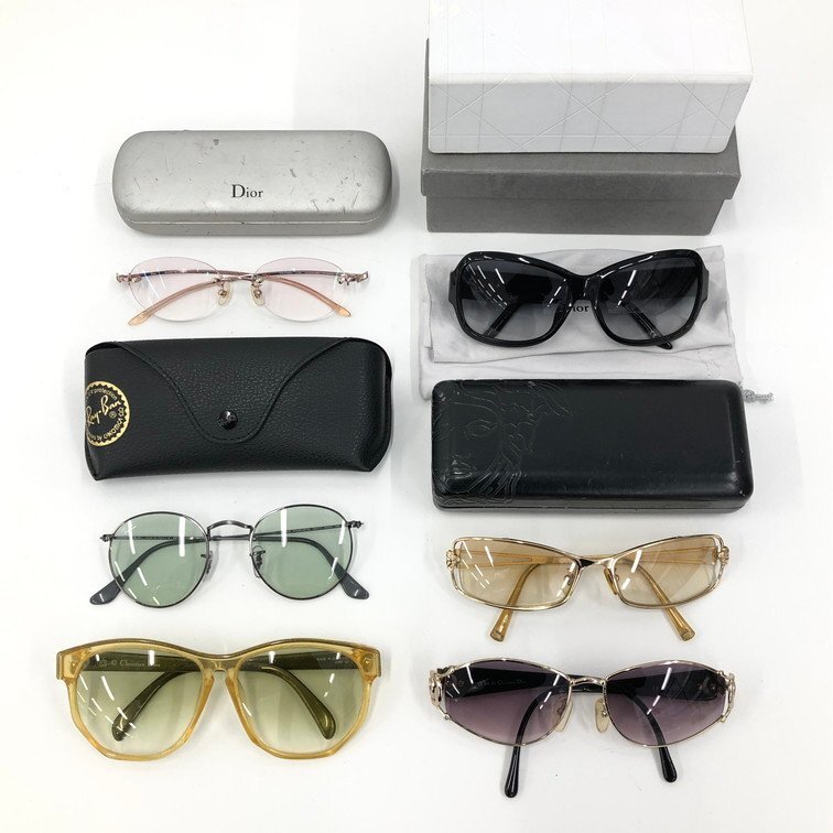 Christian Dior / VERSACE / Ray-Ban サングラス 6点まとめ ケース付き【CEAE7011】の画像1