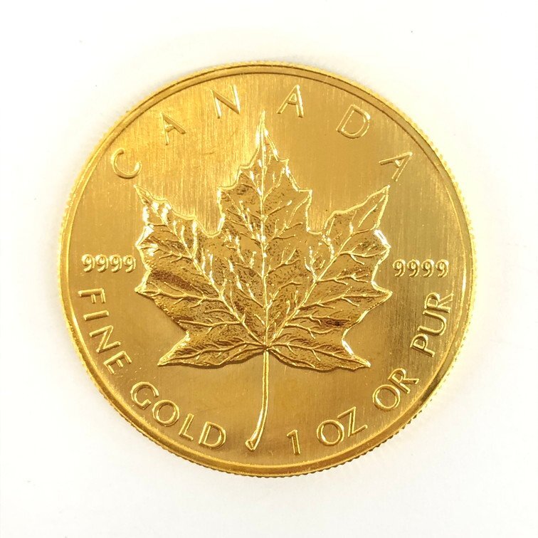 K24IG カナダ メイプルリーフ金貨 1oz 総重量31.1ｇ【CEAC6033】の画像1