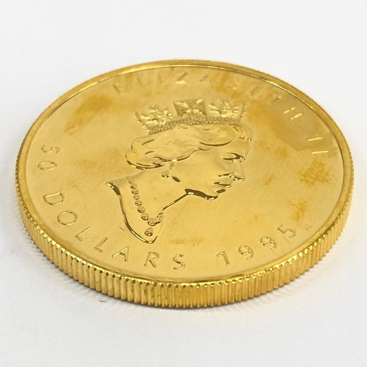 K24IG カナダ メイプルリーフ金貨 1oz 1995 総重量31.1g【CEAG7088】の画像6