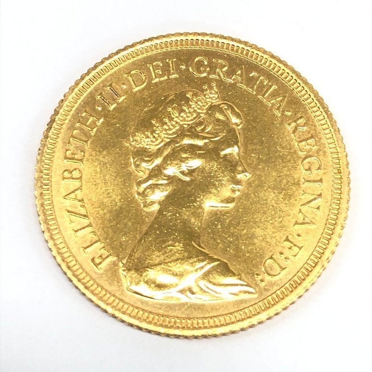 K22 England Sovereign gold coin Elizabeth 2.1980 gross weight 7.9g[CEAA7071]