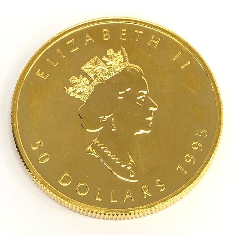 K24IG カナダ メイプルリーフ金貨 1oz 1995 総重量31.1g【CEAG7088】の画像2