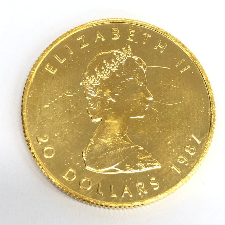 K24IG カナダ メイプルリーフ金貨 1/2oz 9点 おまとめ 総重量140.2ｇ【CEAB7021】の画像3