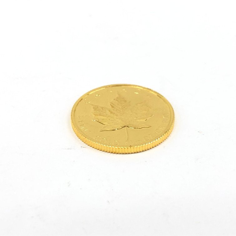 K24IG Canada Maple leaf gold coin 1/10oz 1985 gross weight 3.1g[CEAB6055]