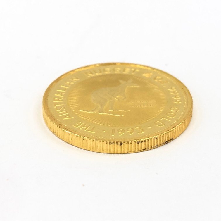 K24IG Australia kangaroo gold coin 1/2oz 1993 gross weight 15.6g[CEAB6023]