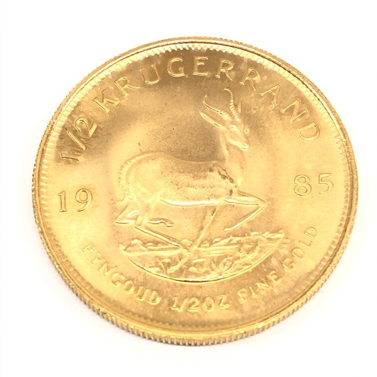 K22 south Africa also peace country Crew Galland gold coin 1/2oz 1985 gross weight 16.9g[CEAG7046]