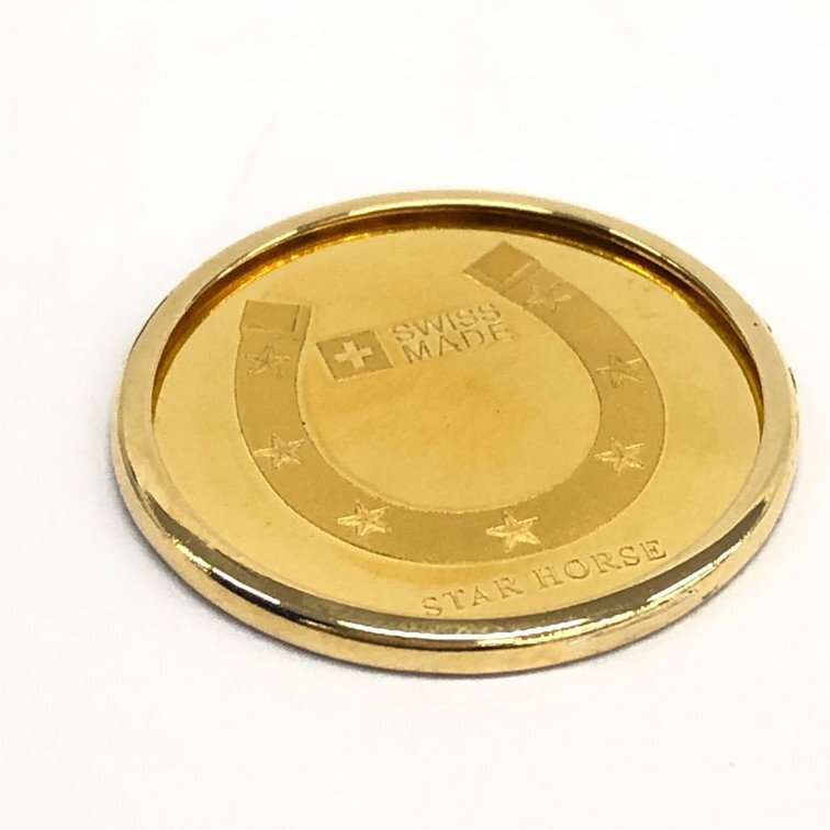 K24 純金メダル STAR HORSE 999.9刻印 総重量2.5g 【CEAG7090】の画像7