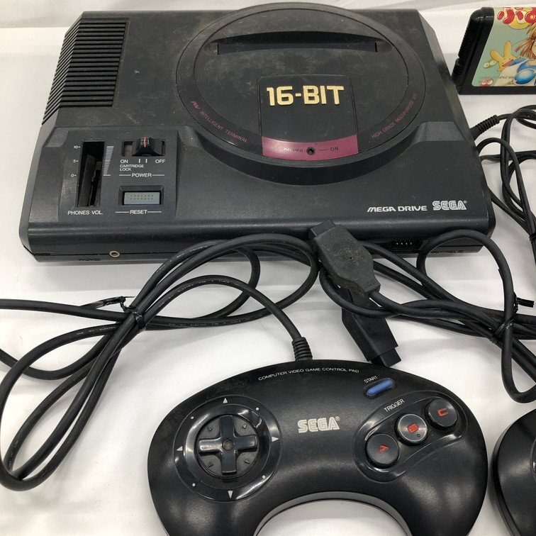 SEGA セガ MEGA DRIVE メガドライブ 本体 HAA- 2510 コントローラー ソフト付き 通電未確認【CEAG1030】の画像2