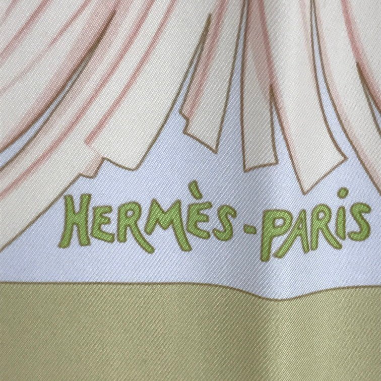 HERMES エルメス カレ90 スカーフ シルク タグあり 滝登り柄【CEAG2029】の画像6