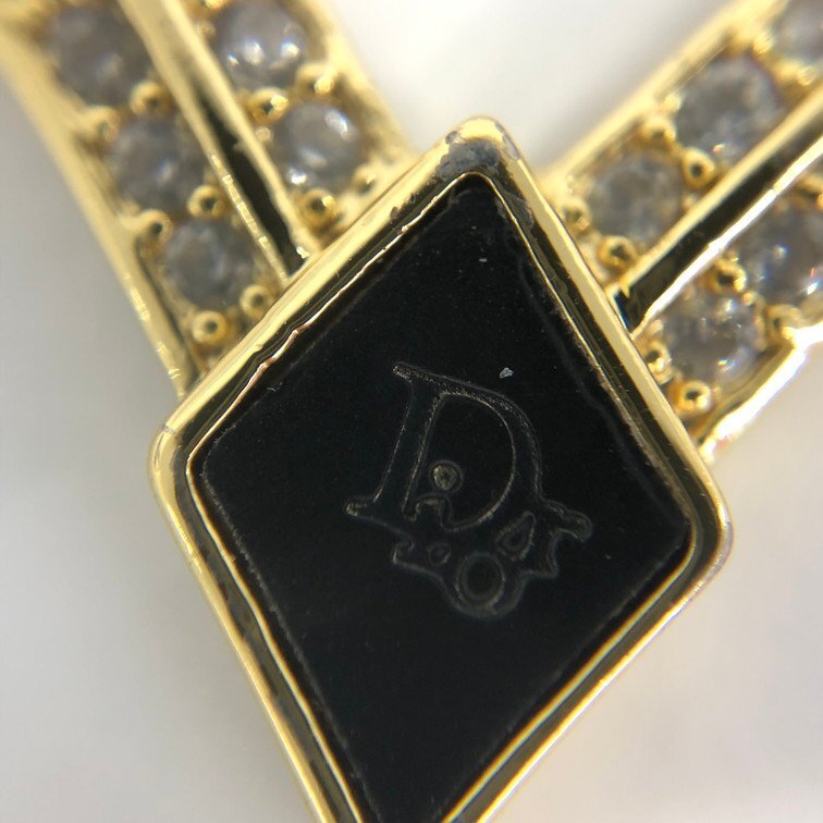 Christian Dior　クリスチャンディオール　ネックレス　ラインストーン付き【CEAJ9049】_画像8