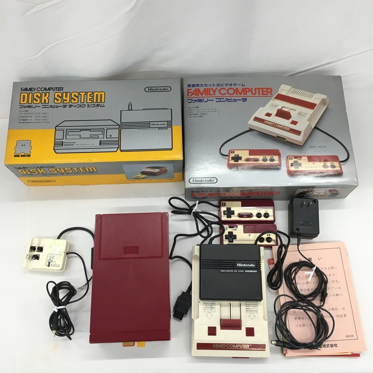 Nintendo ファミコン おまとめ ファミリーコンピュータ 本体/ ディスクシステム【CEAJ8023】_画像1