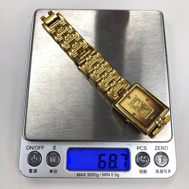 CREDIT SUISSE クレディ スイス 腕時計 FINE GOLD 999.9刻印 FK-581-P 4070693 稼働品 68.7ｇ【CEAK2023】_画像10