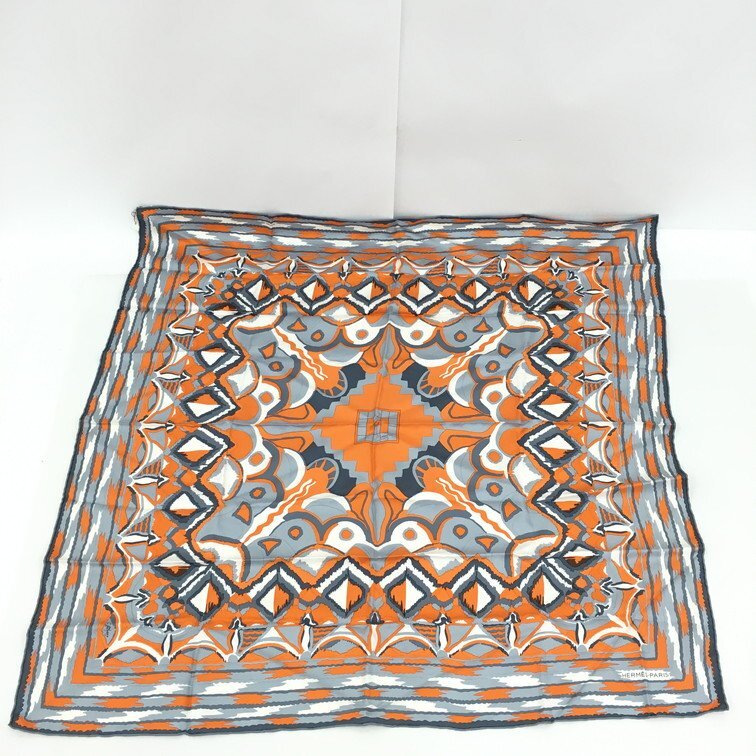 HERMES Hermes scarf Calle 90 silk [CEAL4034]