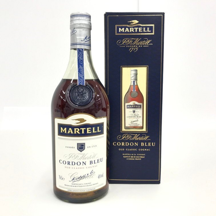 MARTELLCORDONBLUE Martell koru Don blue Old Classic 700ml 40% overseas sake not yet . plug box attaching [CEAL3013]