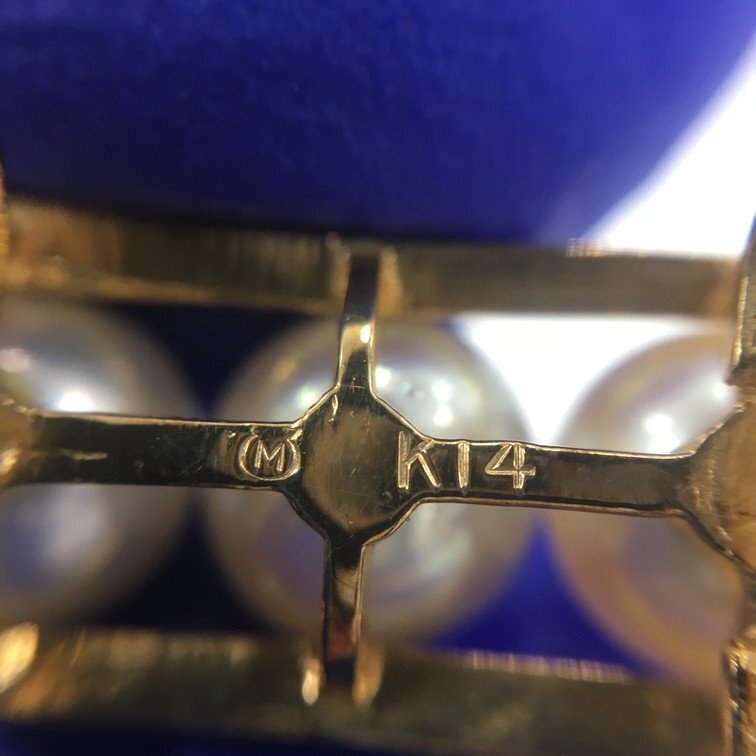 MIKIMOTO Mikimoto K14 жемчуг брошь полная масса 4.9g жемчуг 7.3mm[CEAN7019]