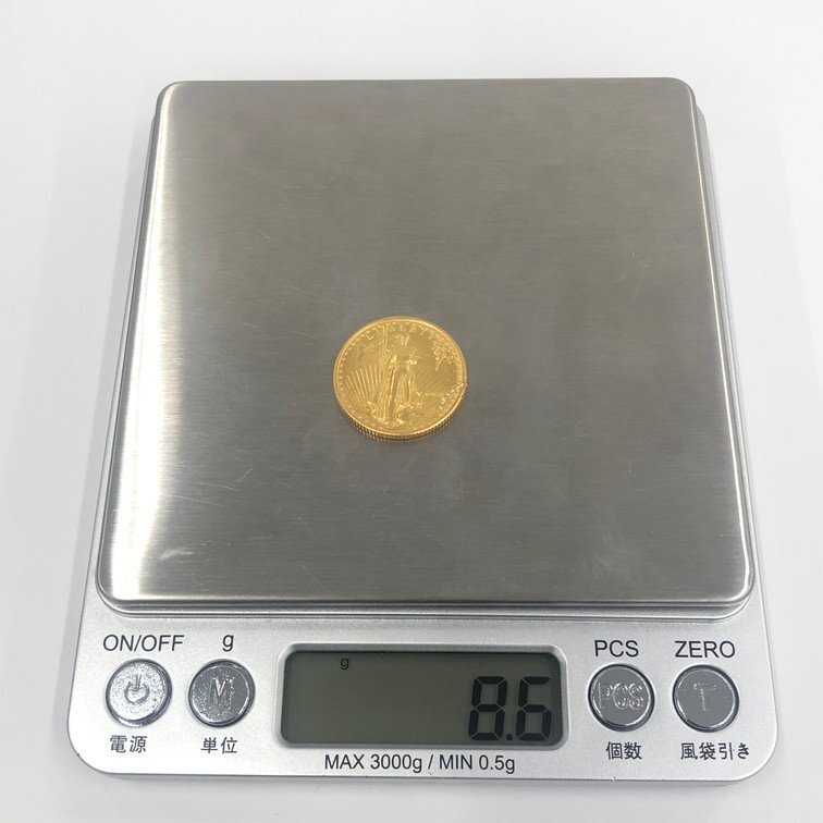 K22　アメリカ　イーグル金貨　1/4oz　10ドル　総重量8.6g【CEAH0024】_画像8