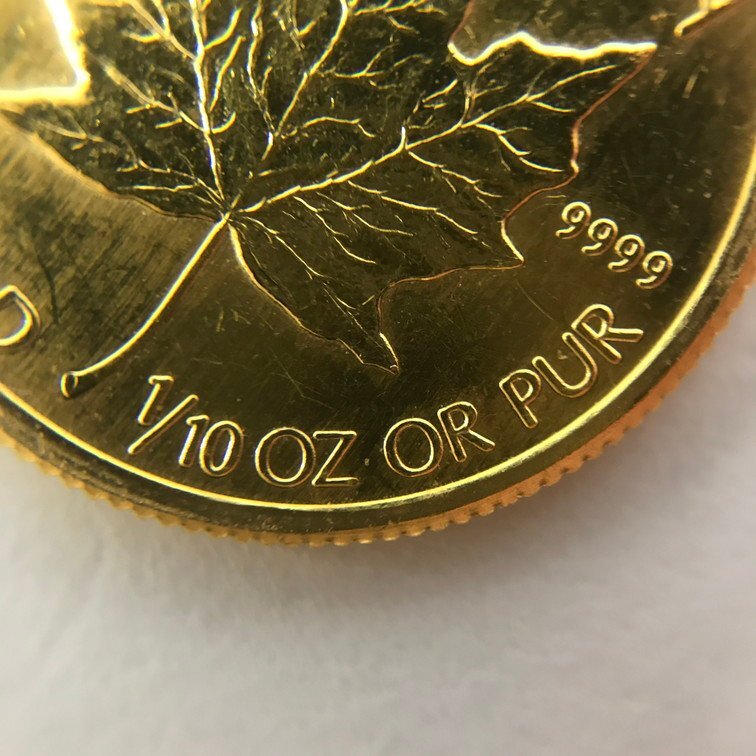 K24 original gold Maple leaf gold coin 1/10 ounce 3.1g[CEAL8053]