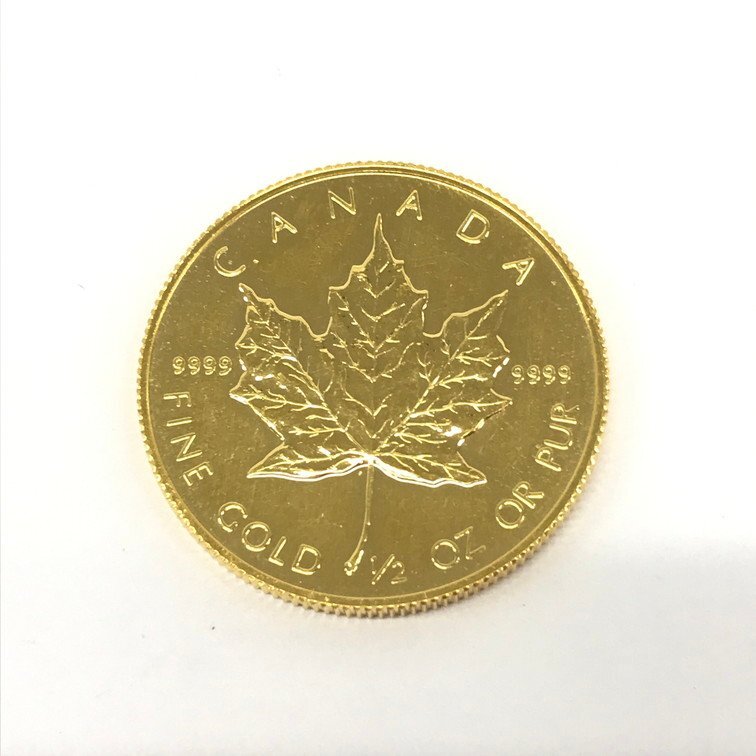 K24 original gold Maple leaf gold coin 1/2 ounce 15.5g[CEAL8034]