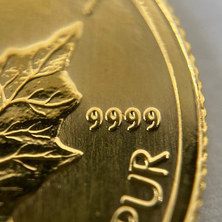 K24IG Canada Maple leaf gold coin 1/10oz 1997 gross weight 3.1g[CEAM9050]