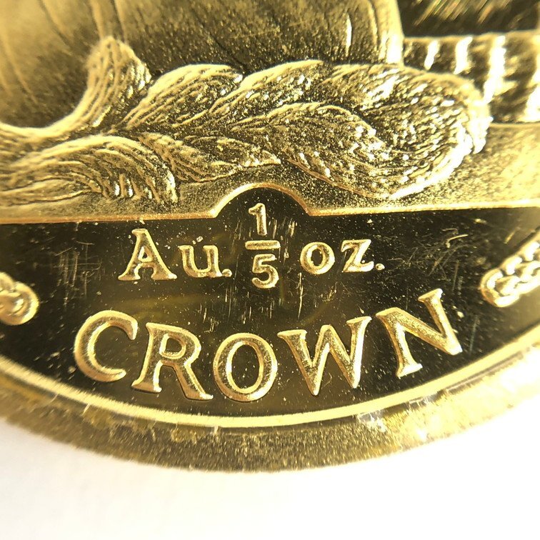K24IG マン島 キャットコイン Au.1/5oz 金貨 総重量6.2ｇ【CEAL6027】_画像4