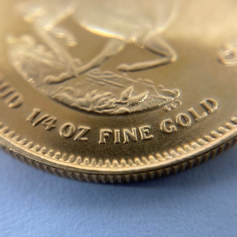 K22　南アフリカ共和国　クルーガーランド金貨　1/4oz　1981　総重量8.4g　【CEAM9030】_画像5