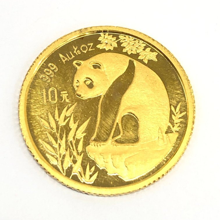 K24IG　中国　パンダ金貨　1/10oz　10元　1998　総重量3.1g【CEAN4037】_画像1