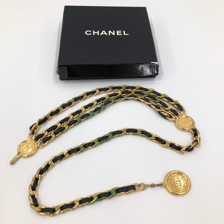 CHANEL　シャネル　ココメダル　チェーンベルト　箱付き【CEAN5014】_画像2