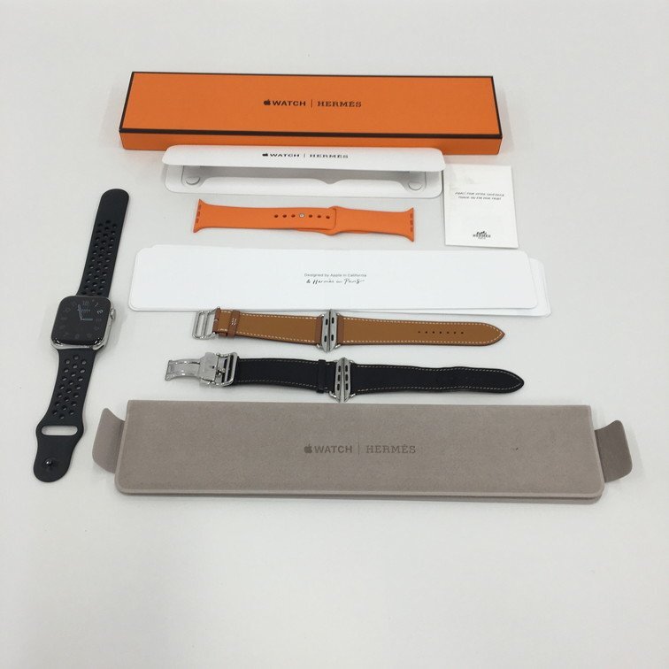 Apple Watch Hermes GPS + Cellular 44mm A2157 ステンレススチール製 付属品・箱付き 初期化済み【CEAO7029】_画像8