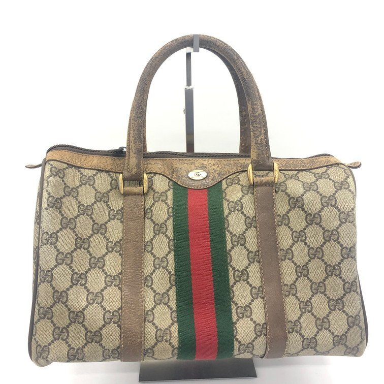 OLD GUCCI　オールドグッチ　シェリーライン　ボストンバッグ　69・02・007【CEAN4058】_画像1