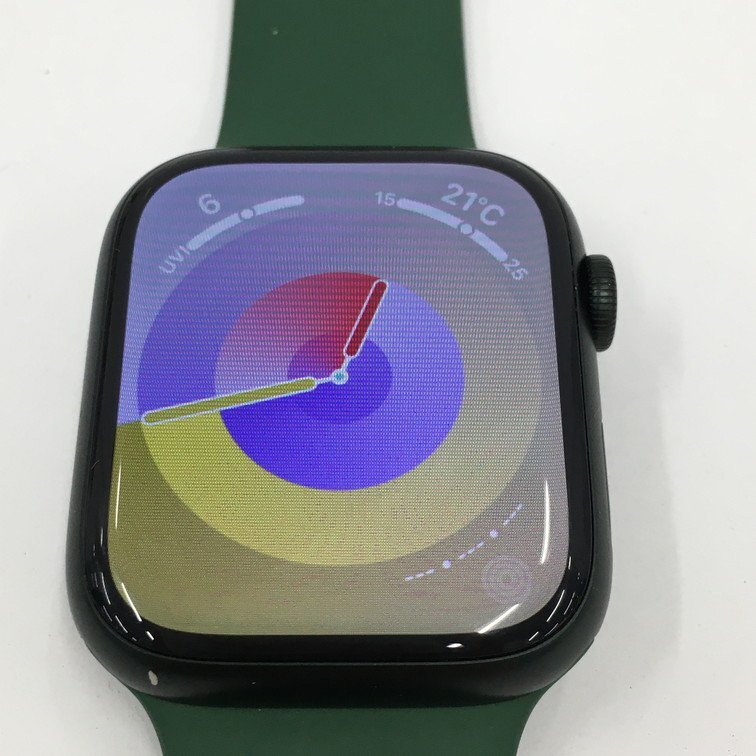 Apple Watch Series 7 45mm GPS+Cellular A2478 / MKJR3J/A green 32GB accessory box attaching the first period . ending [CEAP7018]