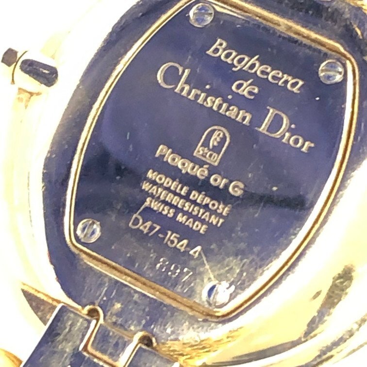 Christian Dior Christian * Dior часы D47-154-4 кварц работа [CEAR4070]