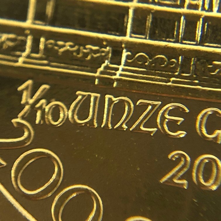 K24IG we n gold coin is - moni -1/10oz 2001 gross weight 3.1g[CEAS0024]