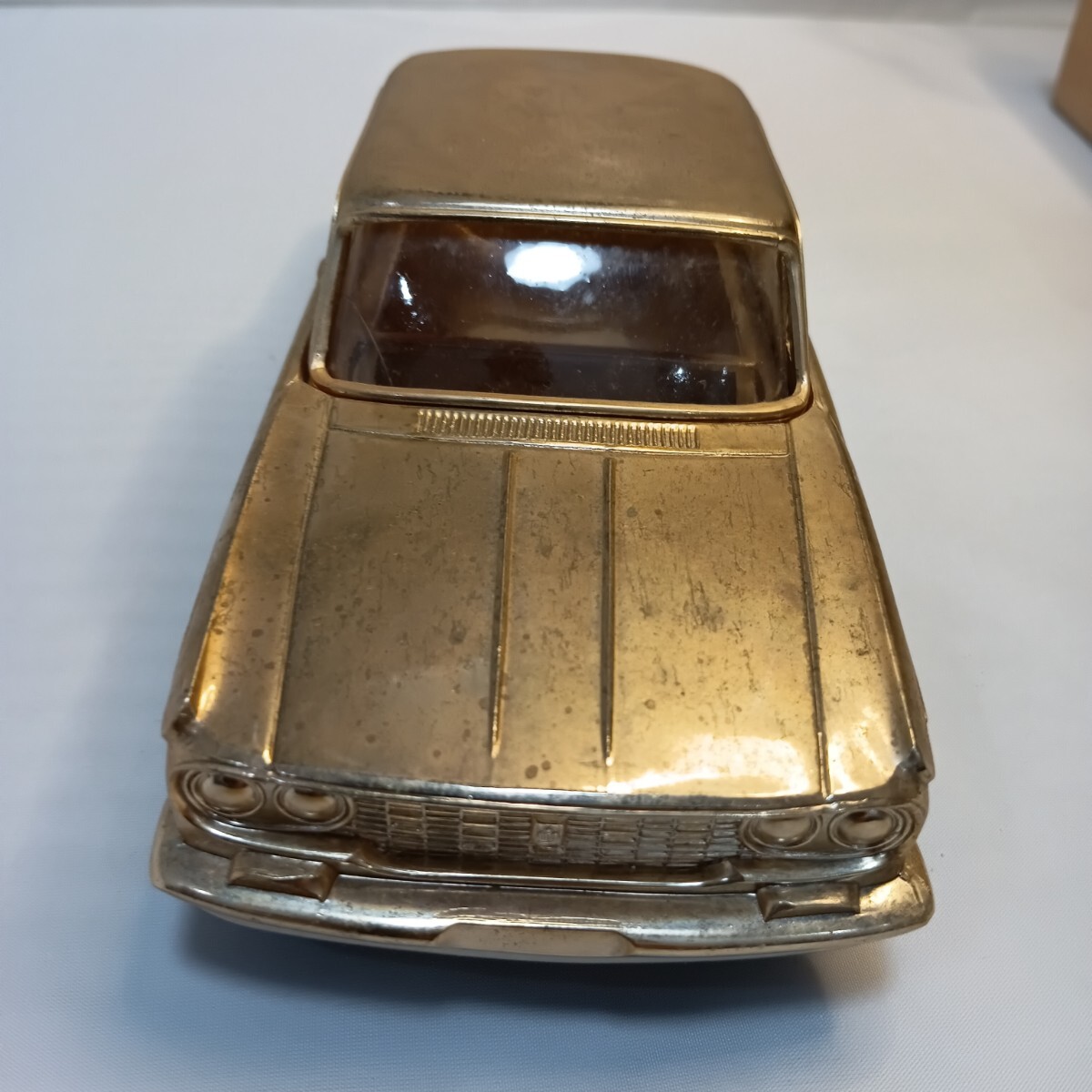  Toyota Toyopet [ Crown Deluxe ] made of metal cigarette case original box have beautiful goods Showa Retro 