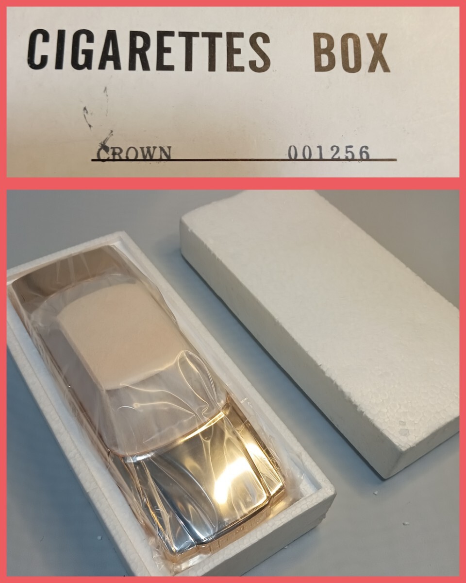  Toyota Crown made of metal cigarette case original box have unopened ultimate beautiful goods 