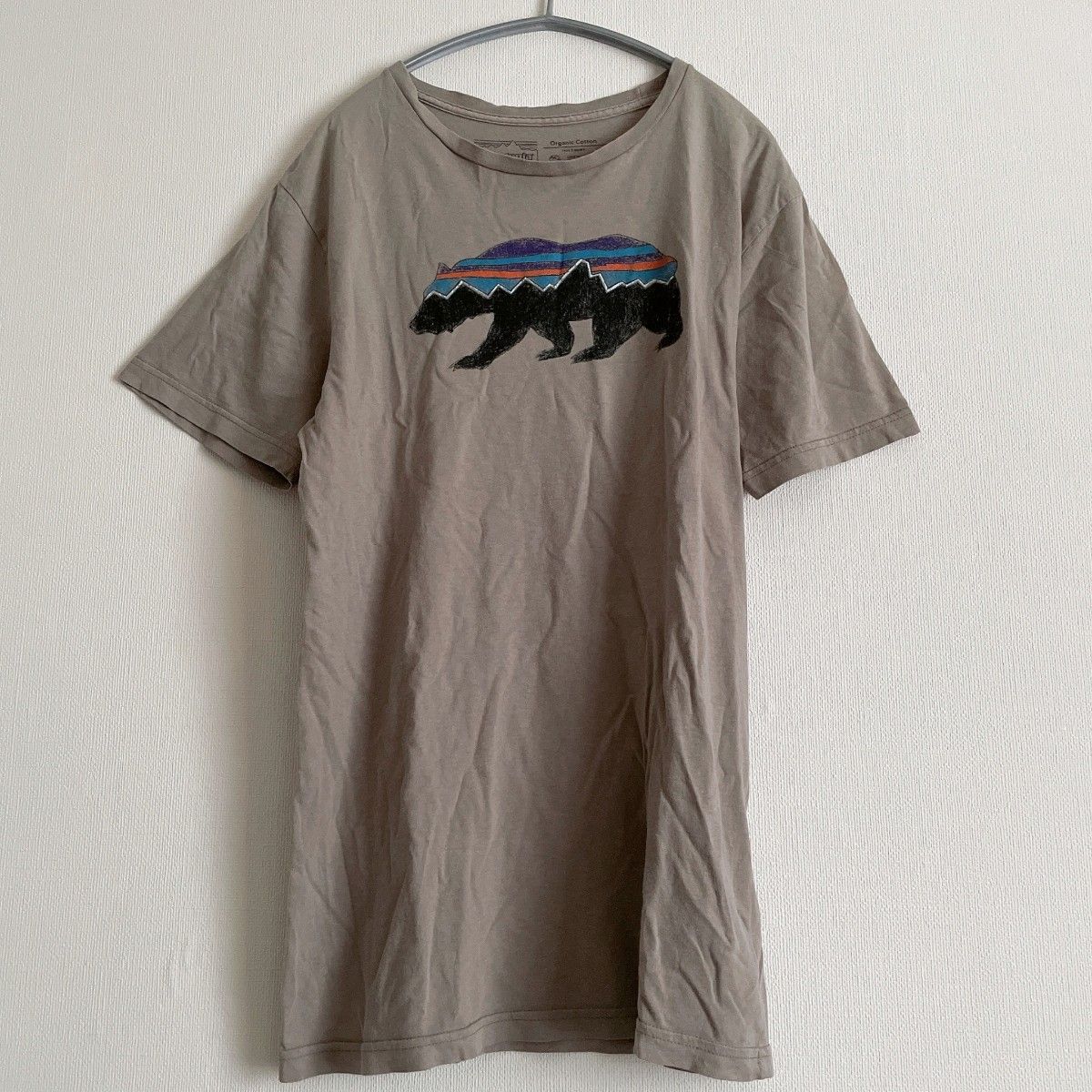 patagonia　パタゴニア　プリント　半袖　Tシャツ　ベージュ　Sサイズ