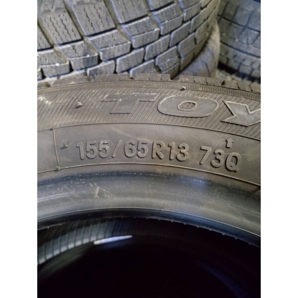 ★送料無料★ 155/65R13 2022年製 8～9分山 TOYO OBSERVE GARIT GIZ 4本/中古スタッドレスタイヤ(冬タイヤ) N7162_B2_画像4