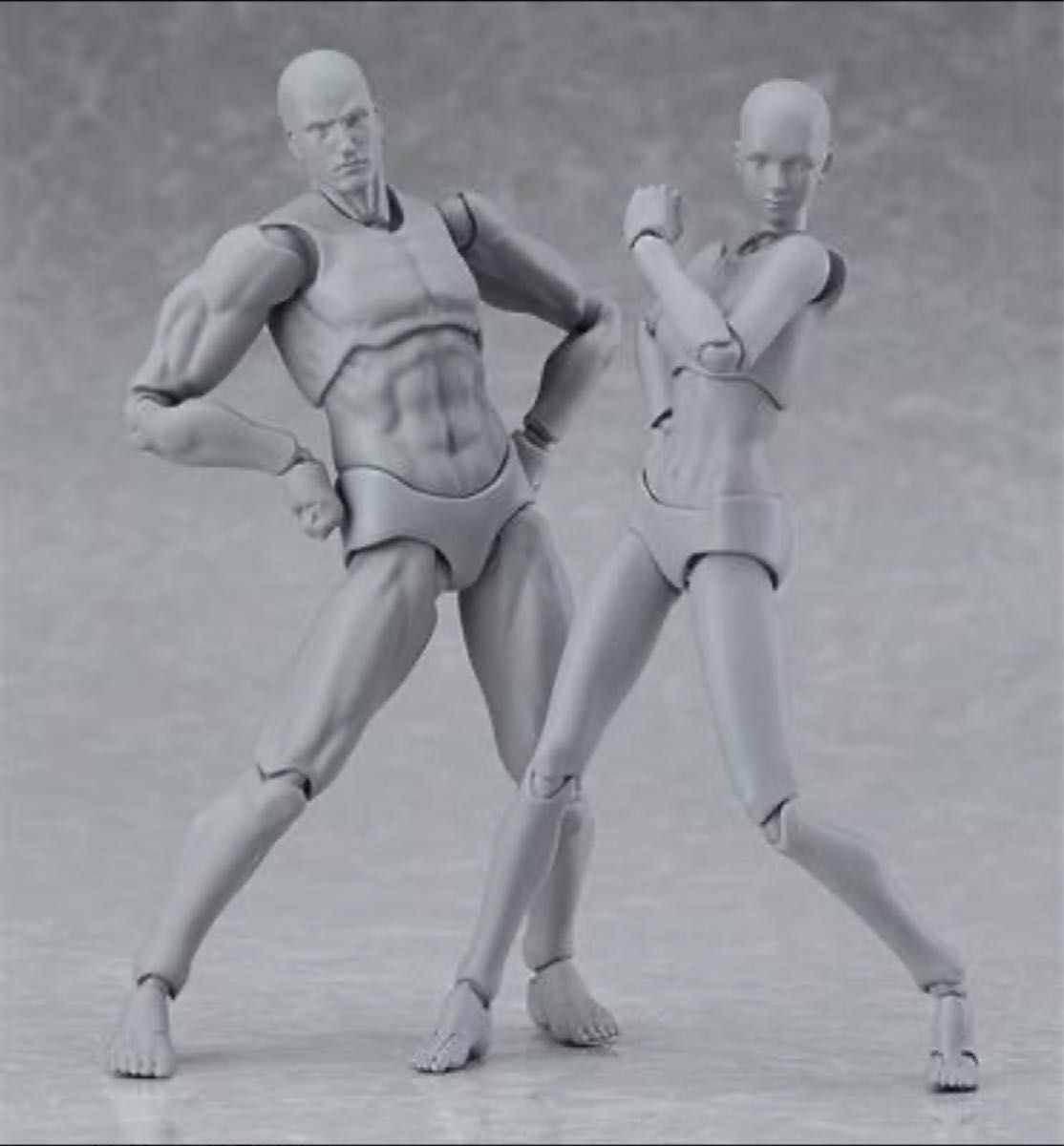 デッサン人形　女性　グレー デラックスセット デッサンモデル 人体模型 未塗装