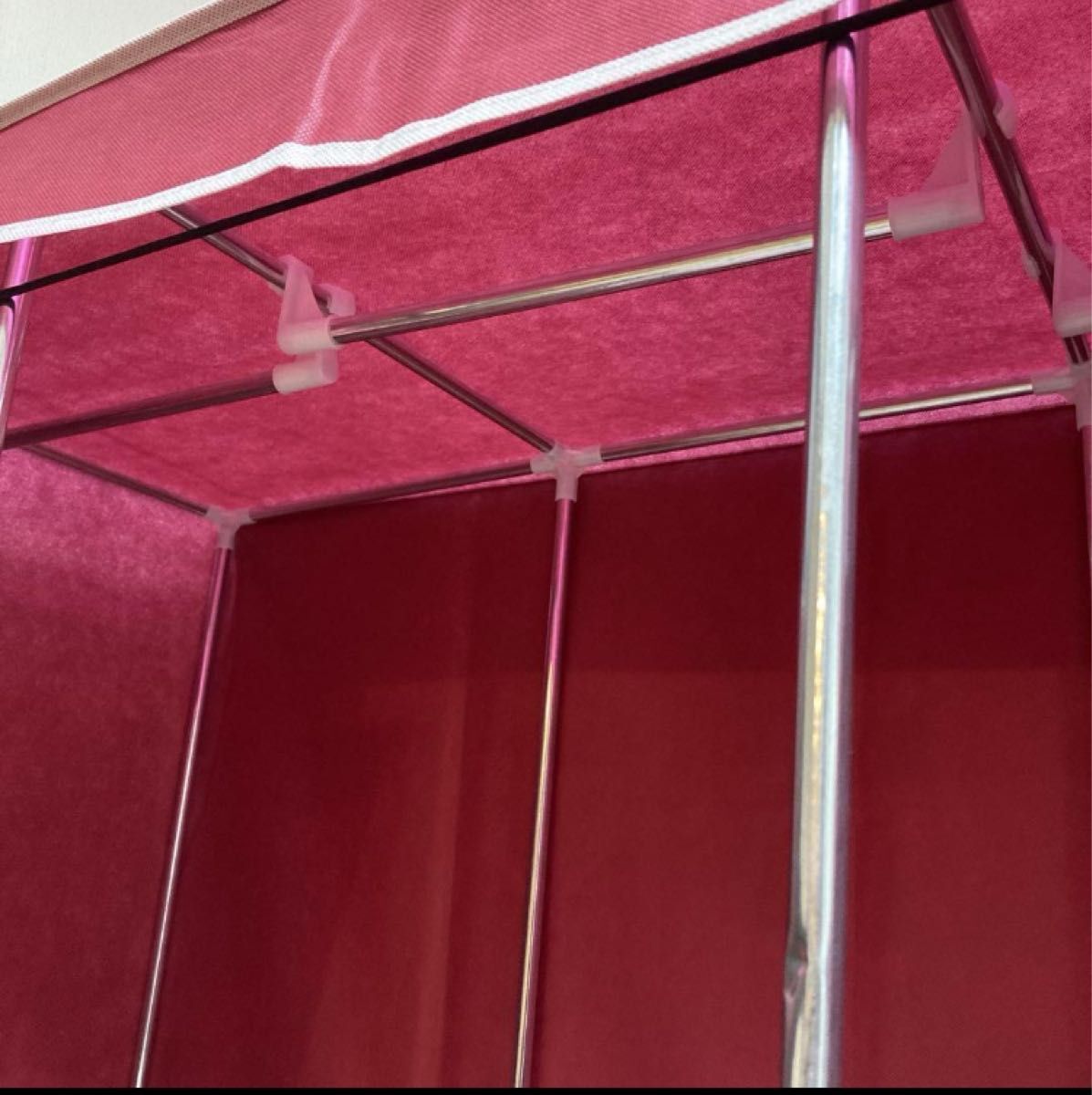  hanger rack Western-style clothes storage high capacity wine red red clothes case shelves assembly type wardrobe light weight hanger 