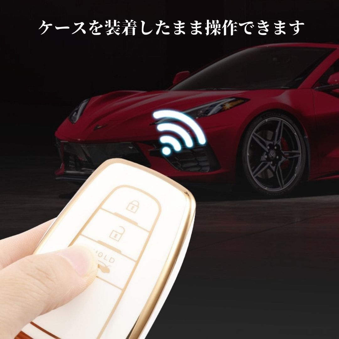 送料無料ハリアー80系プリウス60系ランドクルーザー200系トヨタスマートキー新品キーケースキーカバーカーアクセサリー白銀