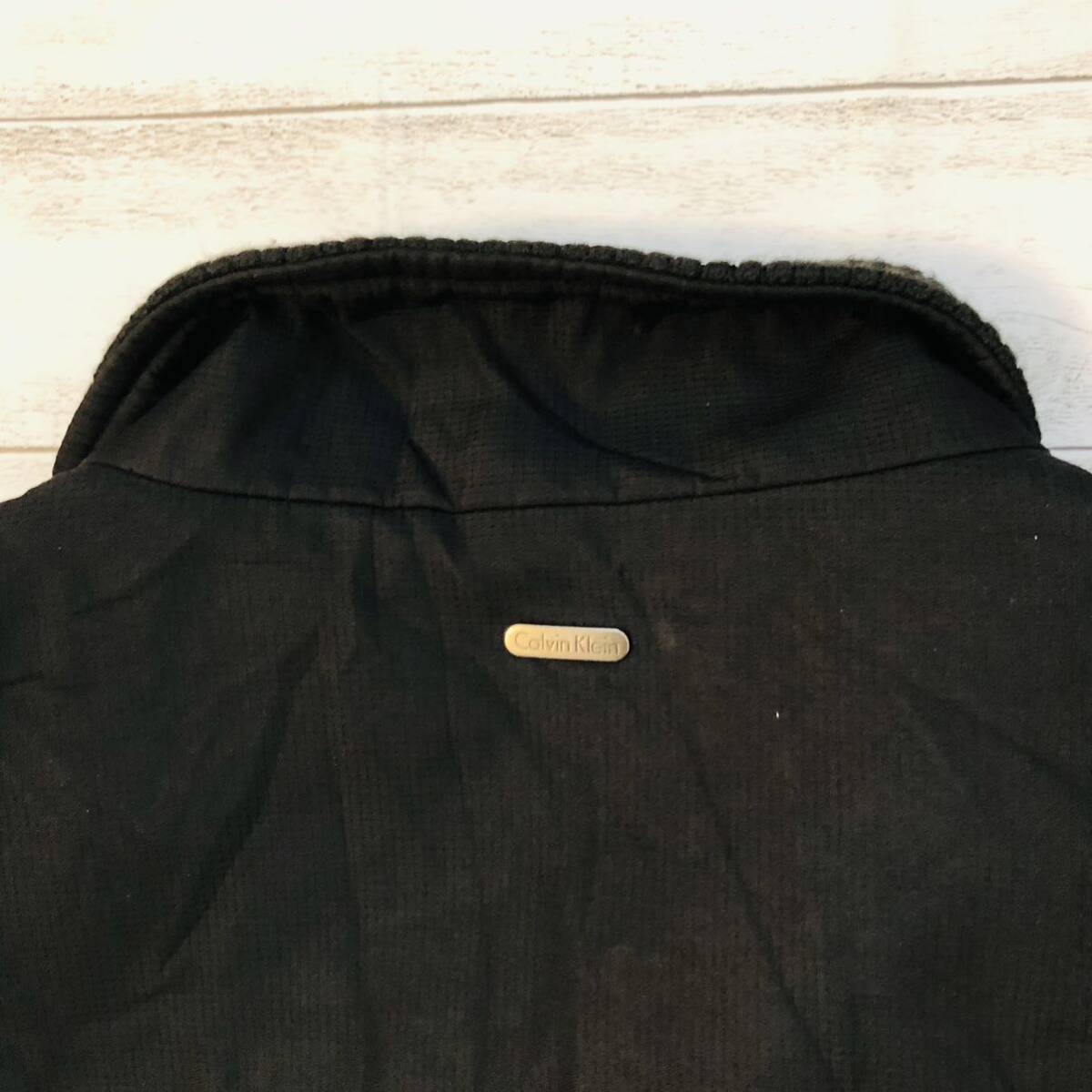 カルバン・クライン　Calvin Klein M 中綿　フライトジャケット　ブラック_画像7