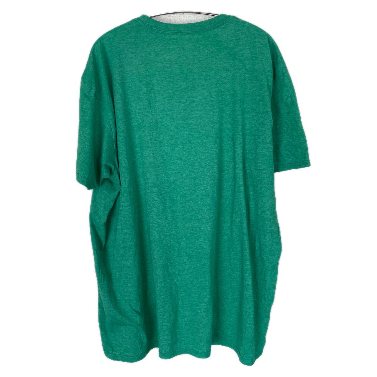 【US古着】グリーン 2XL Tシャツ 半袖 レギュラー プリント メンズ レディース 大きいサイズ オーバーサイズ