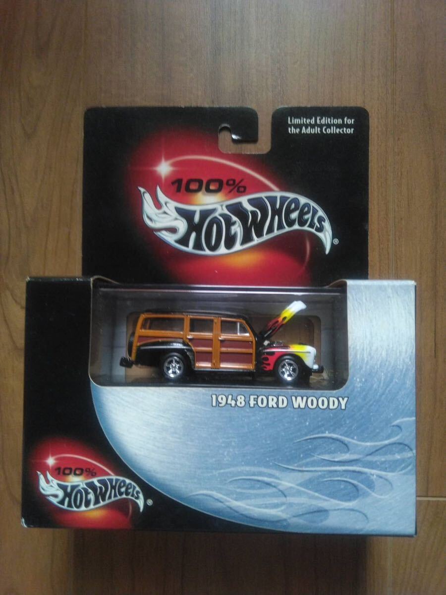 未開封 100% ホットウィール Hot Wheels 1948 Ford Woodyミニカー カスタムカー ホットロッド ワゴン USA ビンテージ アメ車 フォード_画像1