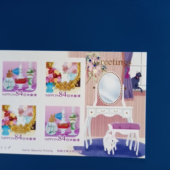 未使用　切手　84円×10枚　Greetings celebration Designs　ハッピーグリーティング・シール切手_画像4