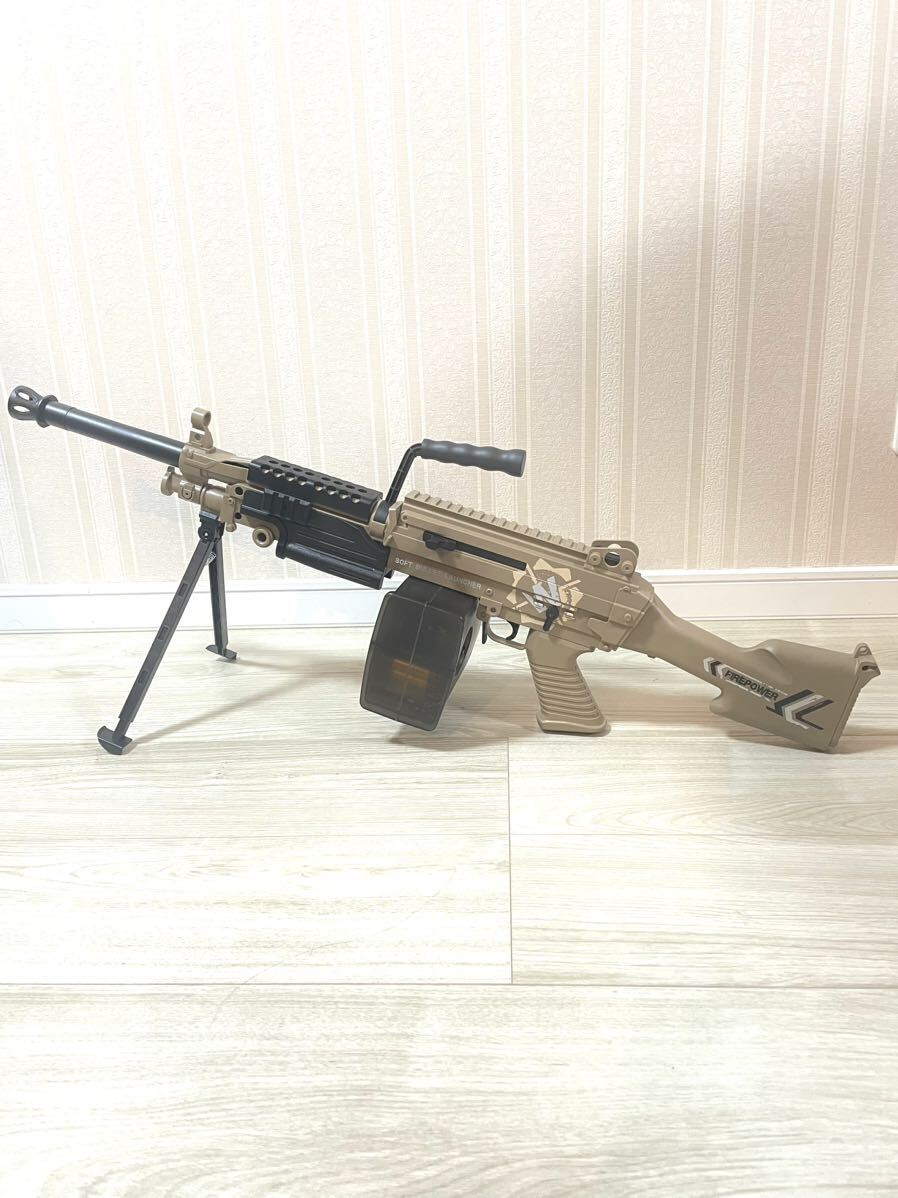  M249風電動スポンジダーツトイガン 排莢式ナーフガン ドラムマガジン ガンチェーン_画像1