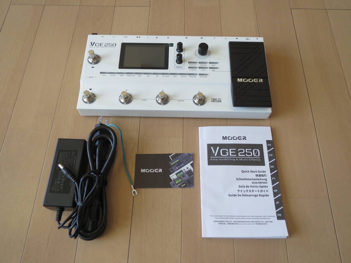 ■完動品！新品同様！完動品！Mooer　GE250　■55アンプモデル、152エフェクト、32キャビネットシミュレーションのマルチエフェクター_完動品！新品同様！完動品！Mooer　GE250