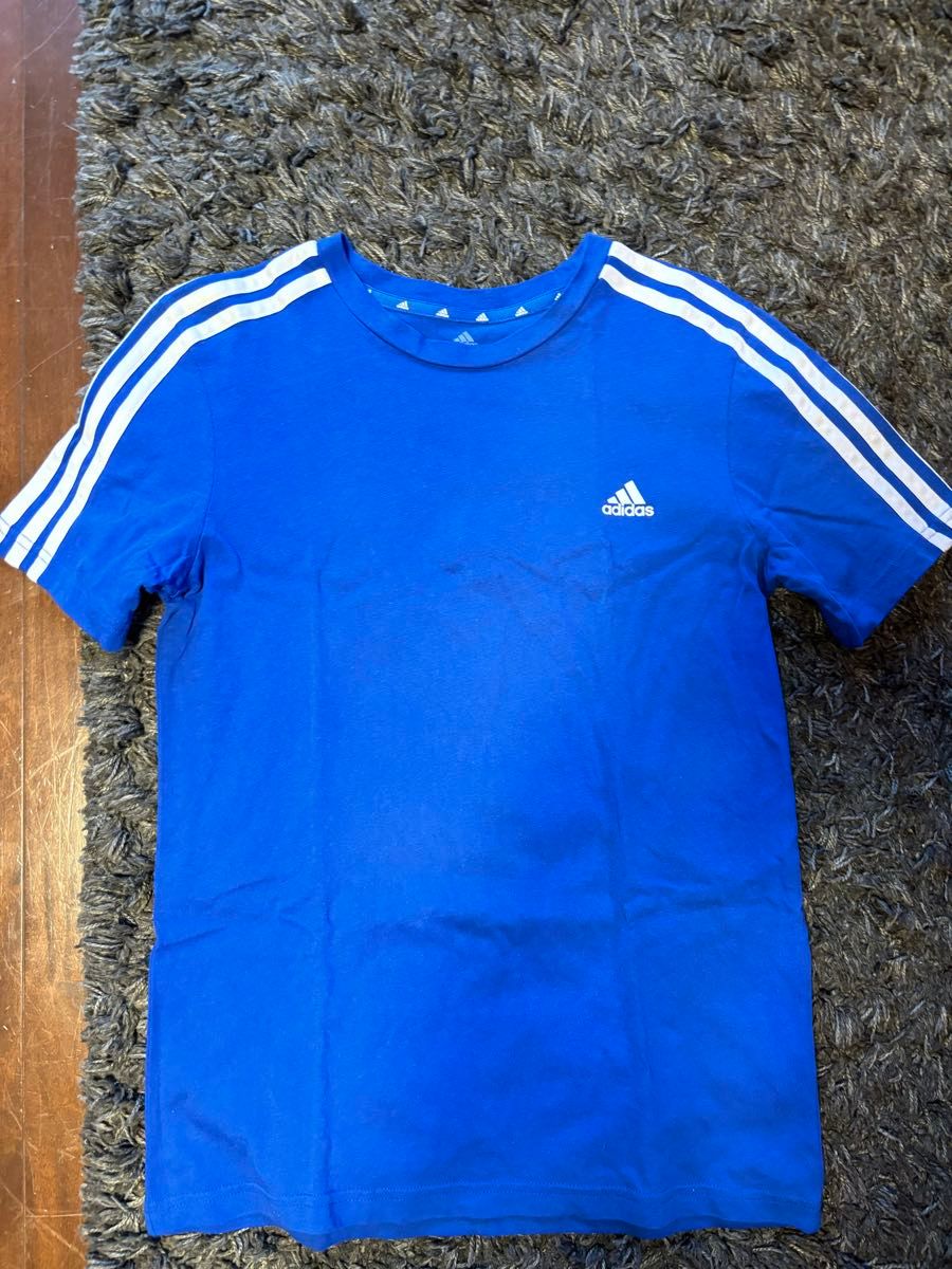キッズ　adidas 半袖Tシャツ　ブルー160CM